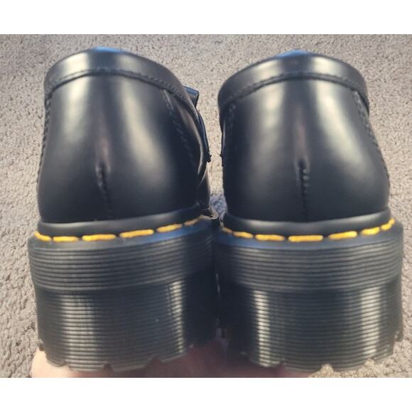 NWOT Dr Martens Adrian Quad Platform Tassel Loafers Black Smooth Leather - Picture 10 of 12